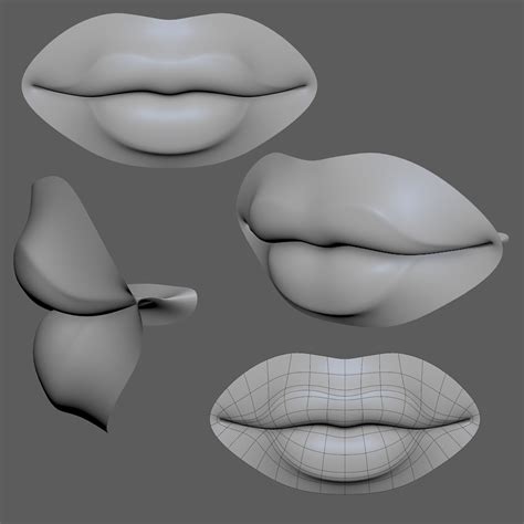 Lip Female 02 3d Model Cgtrader