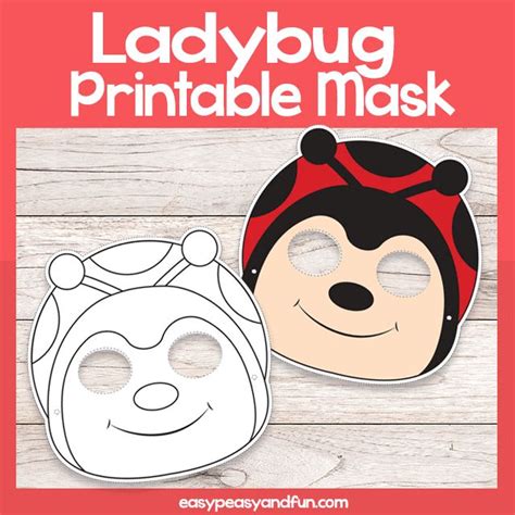 printable ladybug mask template   mask template bee printables