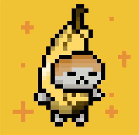 Banana Cat Pixel Art