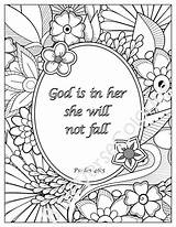 Coloring Pages Bible Inspirational Verse Quotes Adult Printable Sheets Sold Etsy Colouring sketch template