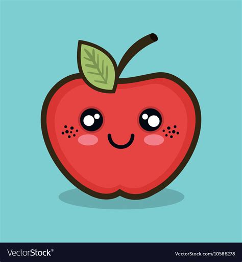 cartoon image  apple fruit