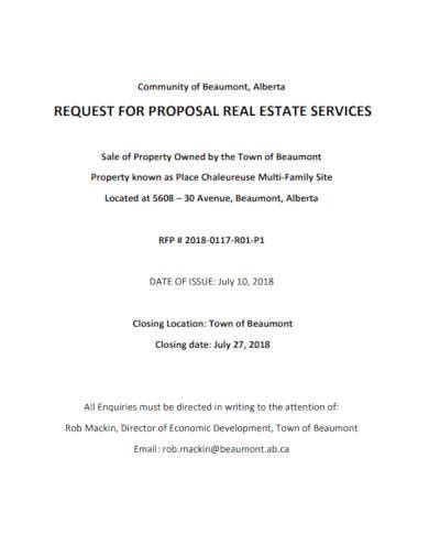 real estate proposal templates   word pages google docs
