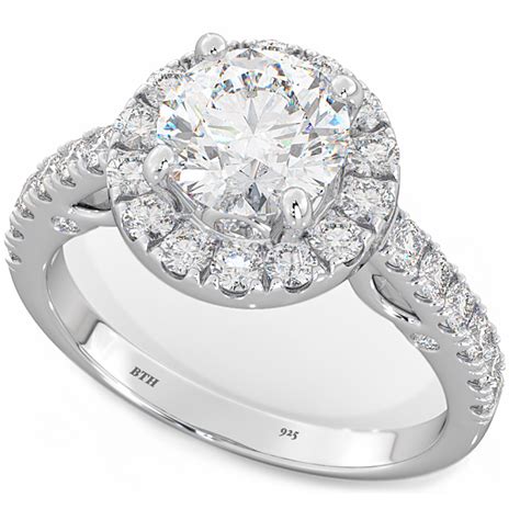ladies  sterling silver  cut cubic zirconia engagement ring