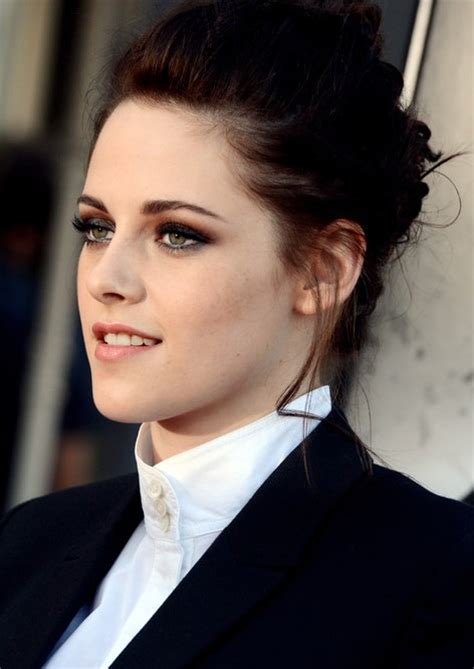 kristen stewart feminine braided updo hairstyles weekly