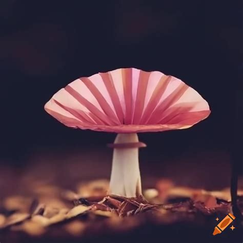 vibrant paper fan mushroom