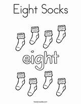 Coloring Socks Eight Number Pages Favorites Login Add Twistynoodle Numbers Noodle sketch template