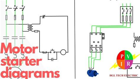motor starter diagram start stop  wire control starting