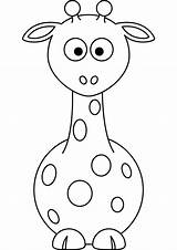 Coloring Giraffe Pages Baby Cute Cartoon Clipart Animal Preschool Animals Giraffes Cliparts Drawing Printable Print Library Popular sketch template