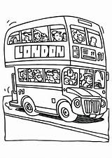 Decker Angleterre Anglais Londres Buses Coloringfolder Designlooter sketch template