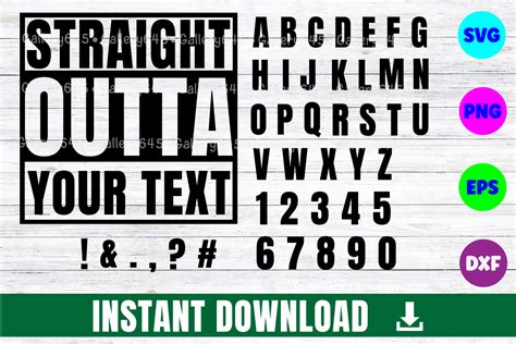 straight outta blank template svg png graphic  gallery creative fabrica