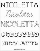 Nicoletta Nomi Rapida Sotto Trovare Scelta sketch template