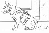 Police Dog Coloring Pages Printable Dogs sketch template