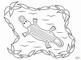 Aboriginal Platypus Symbols Supercoloring sketch template