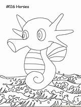 Horsea Pokemon Coloring Pages Printable Cartoons sketch template