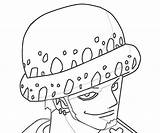 Law Piece Trafalgar Coloring Pages Skill Legal Template Face sketch template