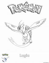 Pokemon Coloring Lugia Pages Print Printable sketch template