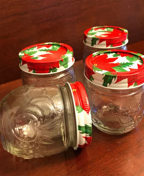 Ball Christmas Pointsettia Jars Collectible Mason Jars