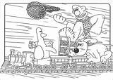 Gromit Wallace Coloriage Chasing Jouent Coloriages Ahiva Plantillas Printmania sketch template