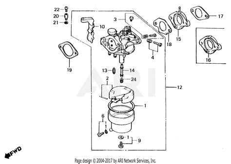 honda gx carburetor diagram