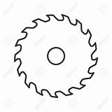 Saw Blade Circular Vector Drawing Line Icon Wheel Linear Getdrawings sketch template