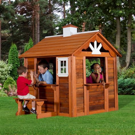 children playhouse kids play fun outdoor garden log cabin fort cottage backyard permanent