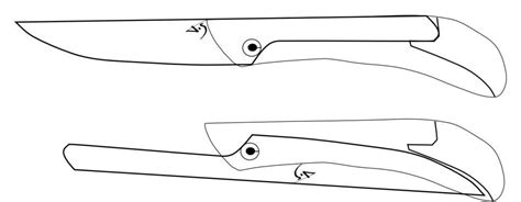 printable friction folder knife template printable templates