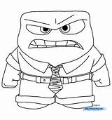 Coloring Insideout Anger Inside Drawings Character Pencil sketch template