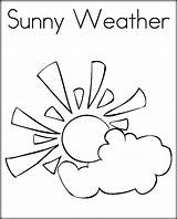 Coloring Weather Pages Sunny Preschool Printable Colorings Getcolorings Color Getdrawings sketch template
