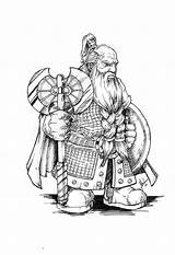 Dwarf Warrior Coloring Fantasy Character Deviantart Drawing Pages Drawings Dwarfs Portraits sketch template