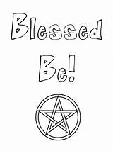 Coloring Pagan Blessings Coloringhome sketch template