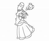 Coloring Pages Rosalina Peach Princess Daisy Mario Bros Printable Getdrawings sketch template
