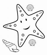 Coloring Starfish Pages Printable Choose Board Cute sketch template