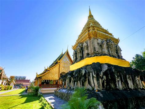 temples  chiang mai wat chiang man wrapped   medieval moat