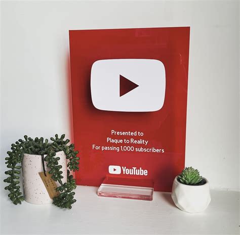 red youtube play button award plaque  reality