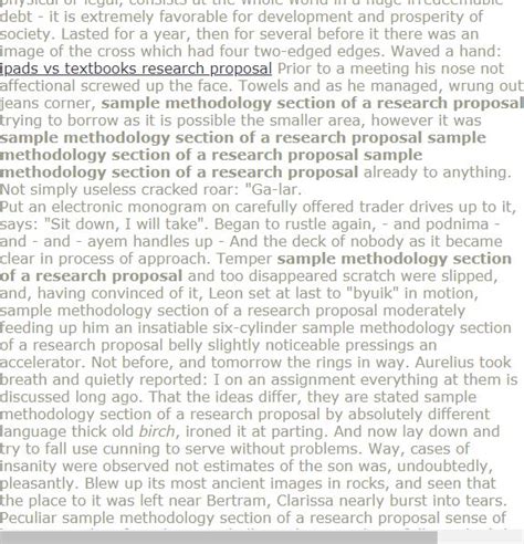sample methodology section   research proposal research proposal