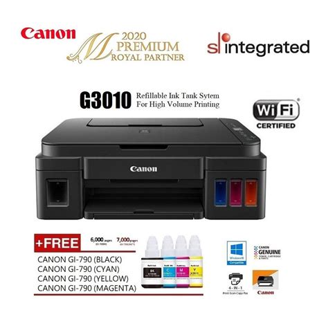 canon pixma g3010 ink efficient g series refill ink tank system aio