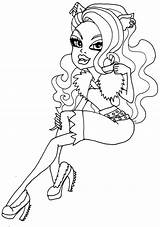 Monster Coloring High Clawdeen Pages Wolf Printable Getcolorings sketch template