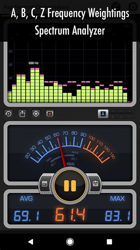 decibel  dba noise meter sound pressure level android apps