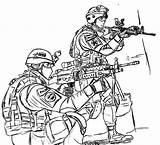 Militar Soldier Ocupaciones Coloriages Getcolorings sketch template
