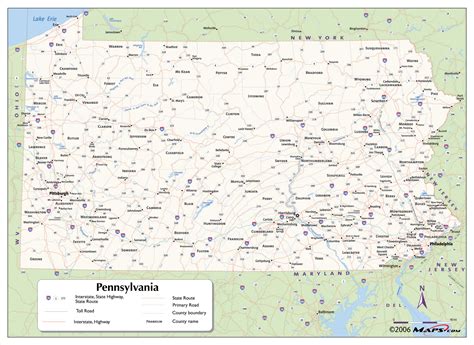 pennsylvania county wall map mapscomcom