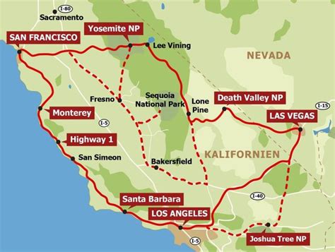route zwei wochen  der westkueste und im suedwesten kalifornien reise kalifornien suedwesten usa