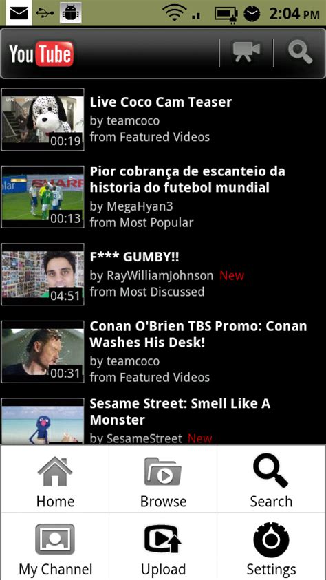 youtube  android  updated    market