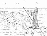 Moses Parting sketch template