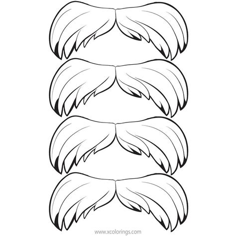 lorax mustache coloring pages xcoloringscom