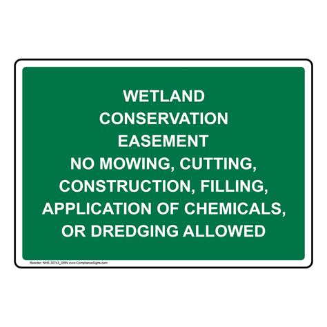 wetland conservation easement  mowing cutting sign nhe grn