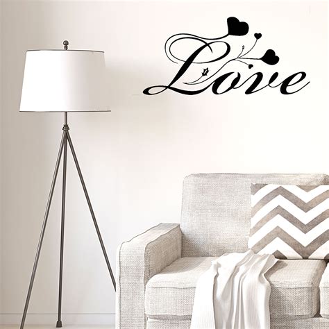 love pattern removable peel  stick wall decals sticker decor home