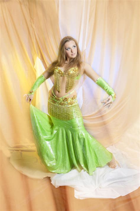 Belly Dancer Standing With Cane Stock Image Image Of Active