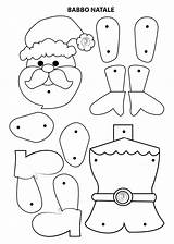 Natale Babbo Colorare Ritagliare Costruire Sagoma Sagome Marionetta Bambini Maestraemamma Ritaglia Incolla Bn Spirale Figura sketch template