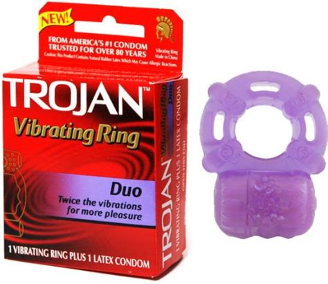 Trojan Duo Intense Cockring Vibrating Ring Kit Sex Toys