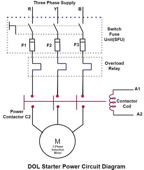 wiring diagram   single phase dol starter wiring diagram